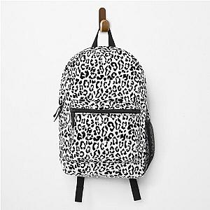 Trendy Black and White Leopard Print Seamless Pattern Backpack RB1602