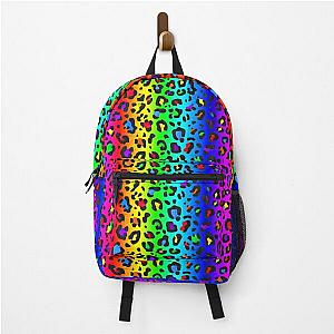 Double Rainbow Leopard Print All Over Animal Pattern Backpack RB1602