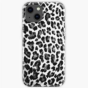 Black &amp; White Leopard Print iPhone Soft Case RB1602