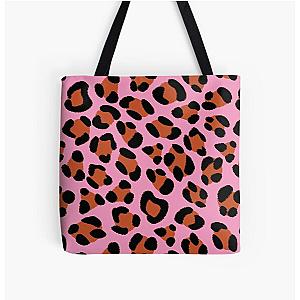 Leopard Pattern Animal Print Fuchsia  All Over Print Tote Bag RB1602