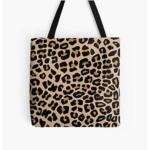 Leopard Print All Over Print Tote Bag RB1602