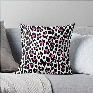 pink Leopard Print  Throw Pillow RB1602