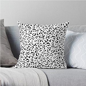 Leopard Print, Leopard Spots, Black And White Throw Pillow RB1602