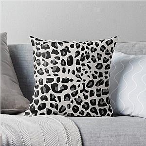 Snow Leopard Print Throw Pillow RB1602