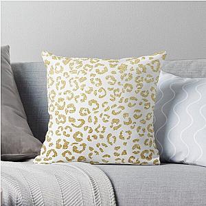 Modern Leopard pattern luxury faux gold glitter Throw Pillow RB1602