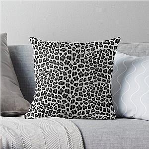 Snow Leopard Print Throw Pillow RB1602