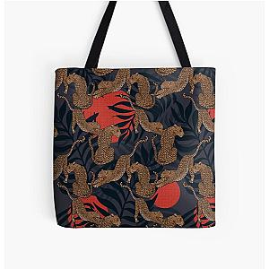 Leopard Print with sun All Over Print Tote Bag RB1602