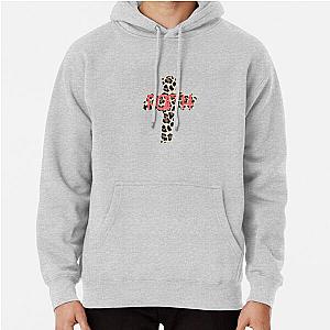 Leopard Print Faith Cross Religious Christian Pullover Hoodie RB1602