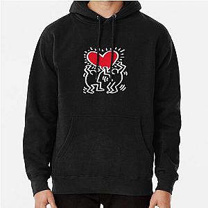 Keith Haring Hoodies – Red Heart Printed Unisex Hoodie