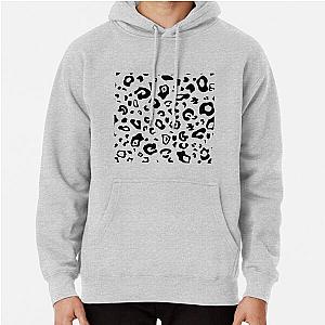 Leopard pattern on transparent background Pullover Hoodie RB1602