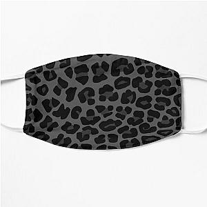 Leopard Spots Print Pattern in Black and Grey Flat Mask RB1602