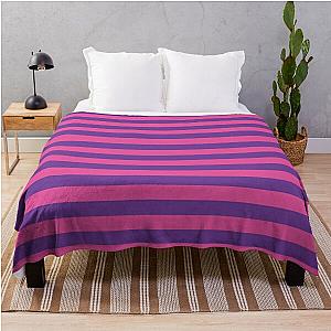 Pink and purple Cheshire Cat stripes Throw Blanket