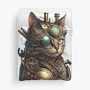 Steampunk Animals - Mechanical Cats 15 Duvet Cover