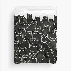 Suspicious Cats Duvet Cover