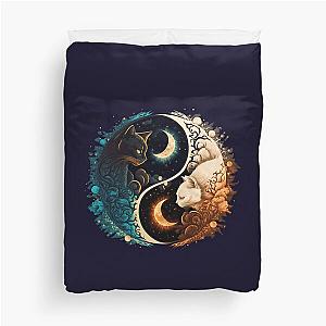 Cat Yin Yang Duvet Cover