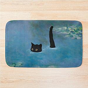 Cat Print Monet Waterlily Bath Mat