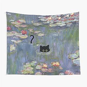 Cat Monet Waterlily Tapestry