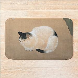 Cat and Plum Blossoms by Hishida Shunso Bath Mat