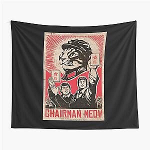 Meow Mao China cat meme Chairman Tapestry