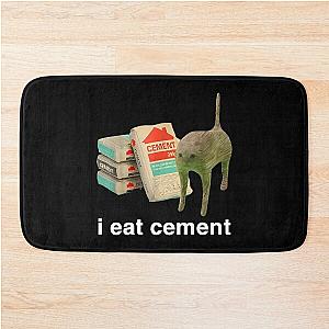 I Eat Cement Cat Funny Bath Mat