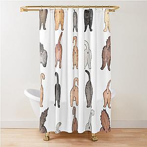 Cat butts Shower Curtain