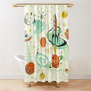 Atomic Cats in Space ©studioxtine Shower Curtain