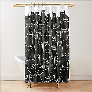 Suspicious Cats Shower Curtain