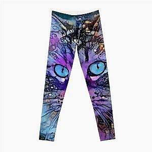 Burnett cat, chat, cat, Roche lea paintings, design Leggings