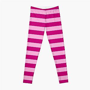 Pink Cheshire Cat stripes Leggings