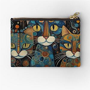 Whimsical Cats Zipper Pouch