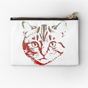 cat head motif Zipper Pouch