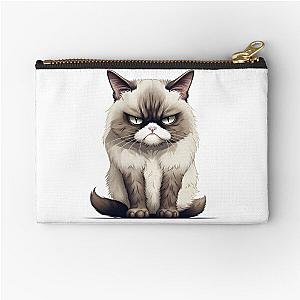 Cartoon grumpy cat Zipper Pouch