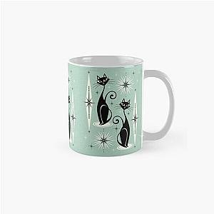 Mid Century Meow Retro Atomic Cats on Vintage Mint ©studioxtine Classic Mug