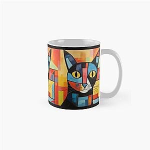 Abstract Art Multicolored Cat - The Cheerful One Classic Mug