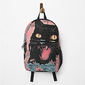 Weird retro Black Cat vintage Backpack