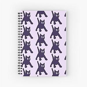 Scared Shakey Black Cat Spiral Notebook