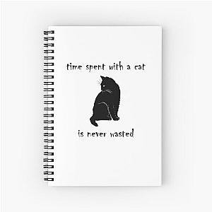 Time with a cat Spiral Notebook