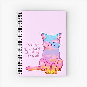 "Your Best Is Enough" Sunset Cat Spiral Notebook