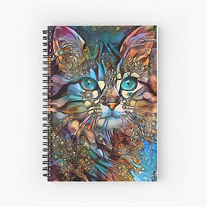 Andyna, cat, chat, cat, lea roche paintings Spiral Notebook