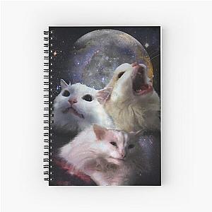 Triple Thurston Moon Cats! Spiral Notebook