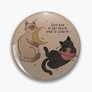 love you to the moon and to saturn cats (seven taylor swift folklore sticker print) Pin