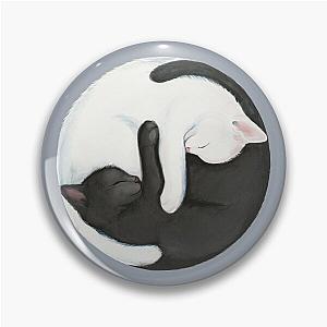 Yin Yang Balancing Cats Pin