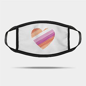 Lesbian Face Masks - Lesbian Flag Heart Mask TP1503