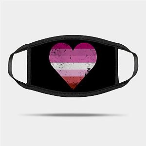 Lesbian Face Masks - Lesbian Pride Heart Flag Mask TP1503