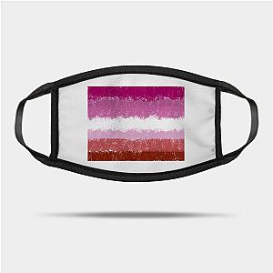 Lesbian Face Masks - Lesbian Flag Crosshatch Design Mask TP1503