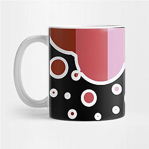 Lesbian Mugs- Lesbian Pride Flag Falling Bubbles Silhouette on Black Mug TP1503