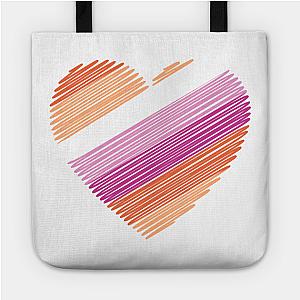 Lesbian Bags - Lesbian Flag Heart Tote TP1503