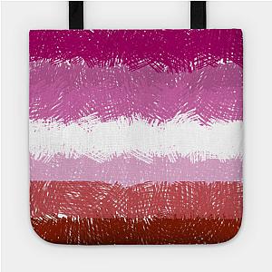 Lesbian Bags - Lesbian Flag Crosshatch Design Tote TP1503