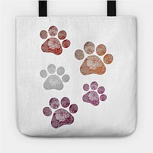 Lesbian Bags - Subtle Floral Paw Prints Flag Tote TP1503