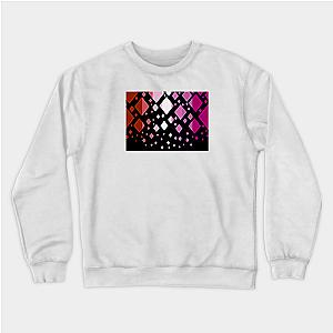 Lesbian Sweatshirts - Lesbian Pride Flag Falling Diamonds on Black Sweatshirt TP1503